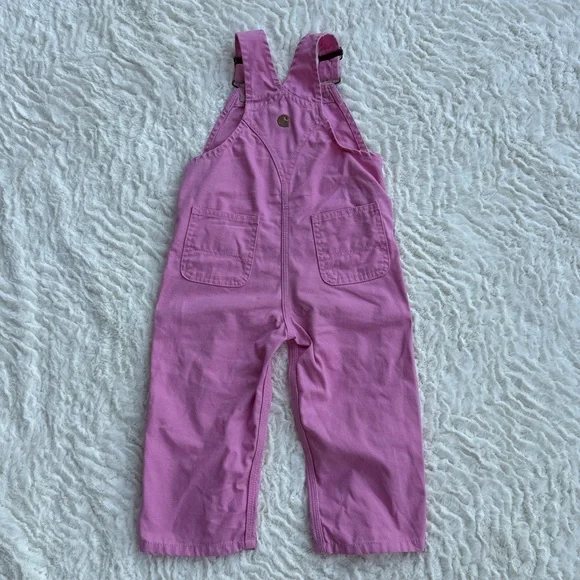 Carhartt Pink Overalls Bibs Pocket 2T - Picture 3 of 5